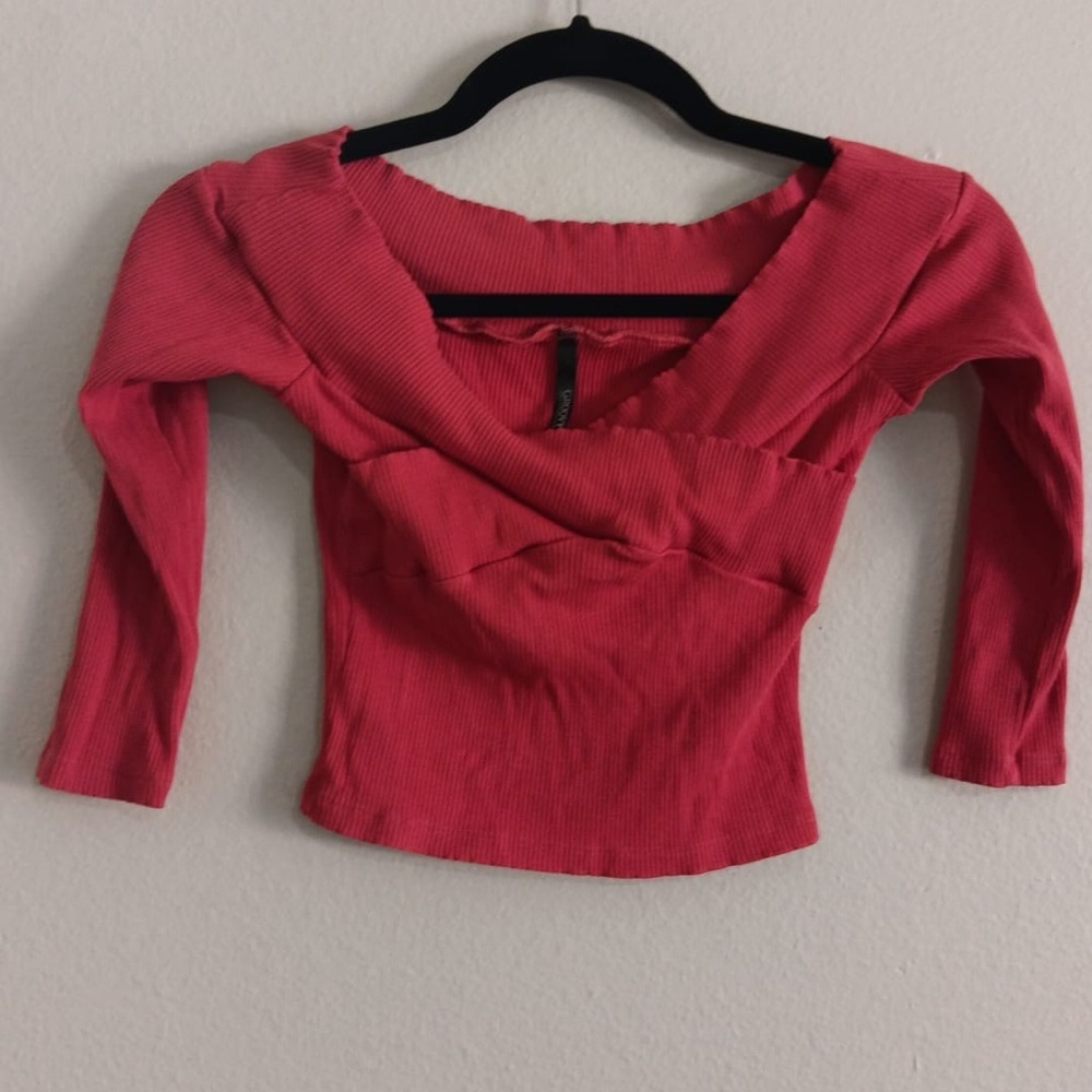 Women's Pink Long Sleeve Top